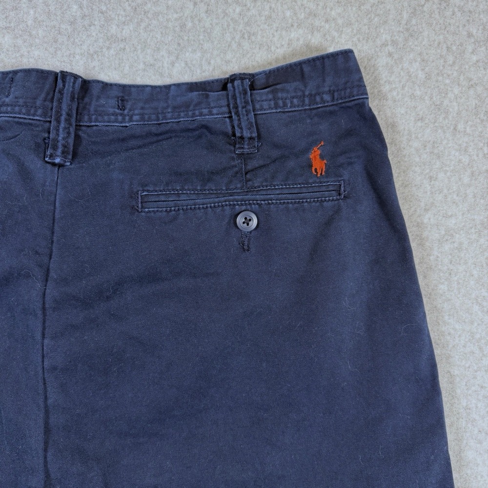 Polo Ralph Lauren Mens Chino Shorts 34 Navy Blue Relaxed Fit Preppy Classic